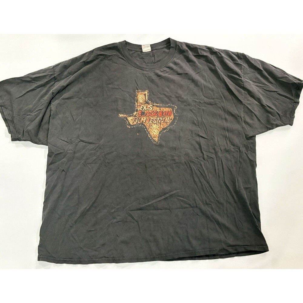 Texas Bloodbath Film Festival Faded Black T-Shirt Men’s 5XL Hanes Beefy Tee
